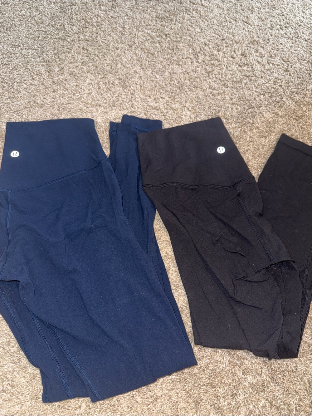 Lululemon Athletica High-Waist Leggings - Navy and Black